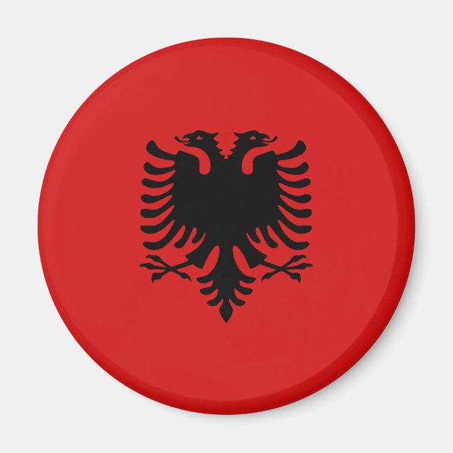 Magnet für Fischereiflaggen Albanien (Vorne)