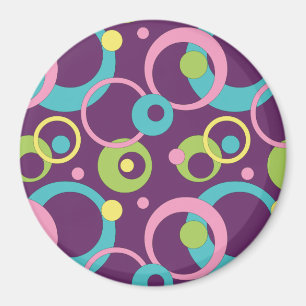 Magnet für Funky Lila Circles