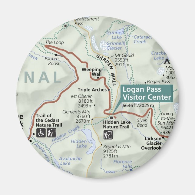 Magnet für Glacier (Montana) (Vorne)