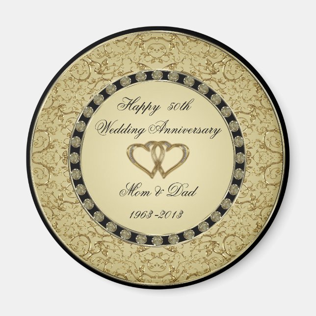 Magnet für Goldene Hochzeit (Vorne)