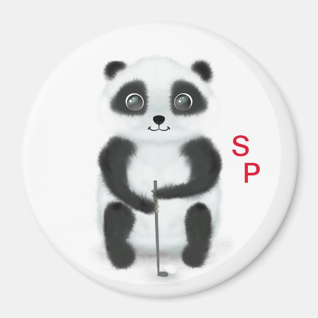 Magnet für Golfspielen Panda (Vorne)