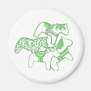 Magnet für grüne und weiße Pferde