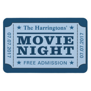 Magnet für individuelle Name und Datum "Movie Tick