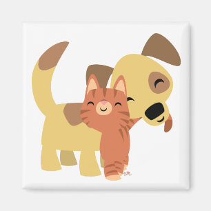 Magnet für Kitty & Doggy-Cartoon