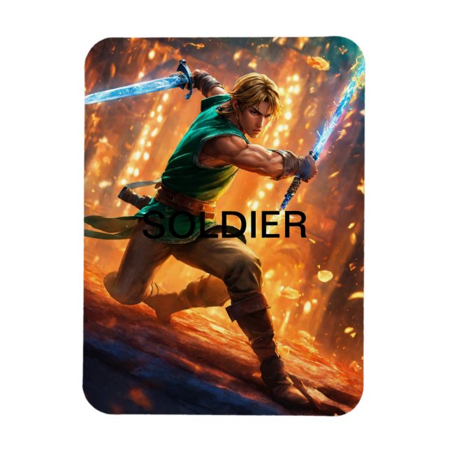 Magnet für kundenspezifisches Soldaten-Foto: Flex- (Vertikal)