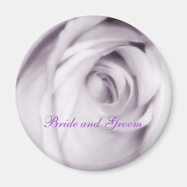 Magnet für lila Rose (Braut und Bräutigam) (Vorne)