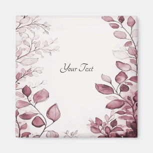 Magnet für moderne rote Blätter