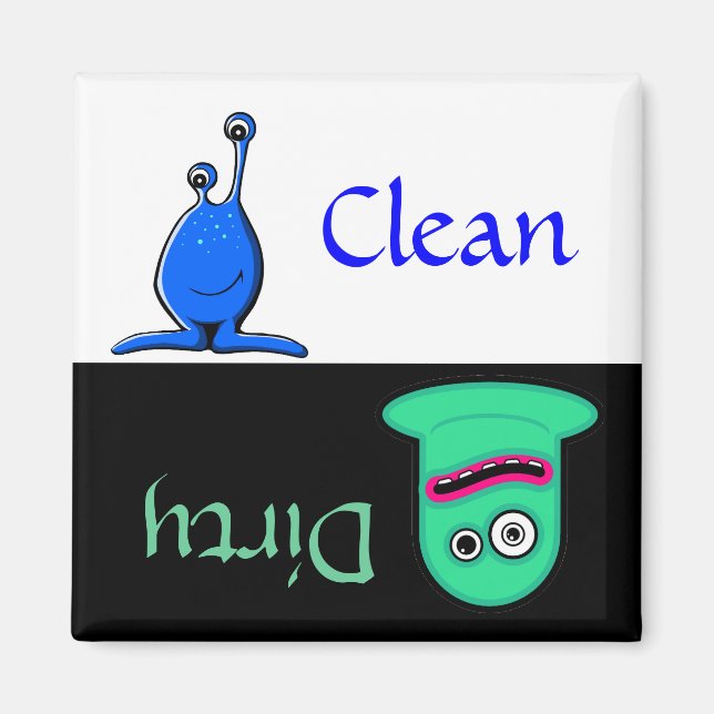 Magnet für niedliche Cartoon-Monster Geschirrspülm (Vorne)