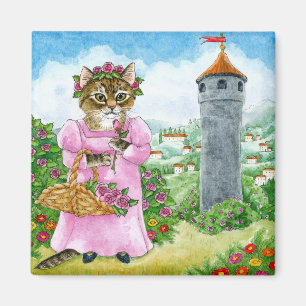 Magnet für Niedliche Katzenmast Rose