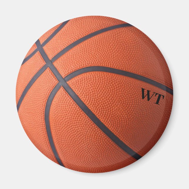 Magnet für personalisierte Basketballinitials (Vorne)