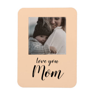 Magnet für personalisiertes Foto, Liebe für Mama