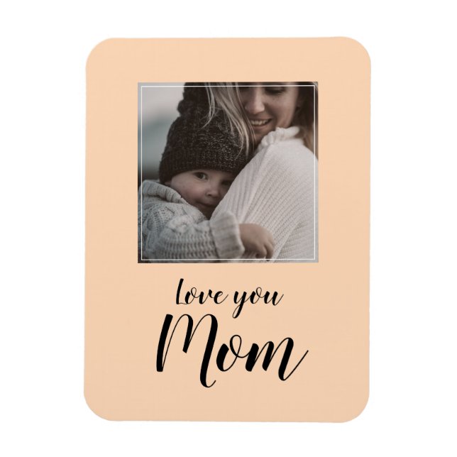 Magnet für personalisiertes Foto, Liebe für Mama (Vertikal)