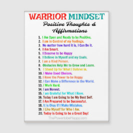 Magnet für positive Affirmations - Warrior Mindset