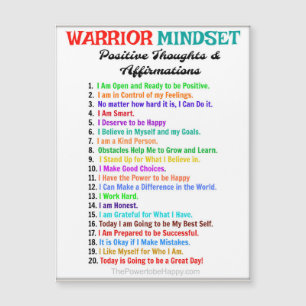 Magnet für positive Affirmations - Warrior Mindset