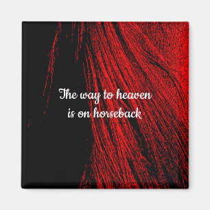 Magnet für Red & Black Horse Mane