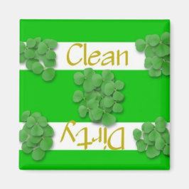 Magnet für sauberes oder schmutziges Kleeblatt