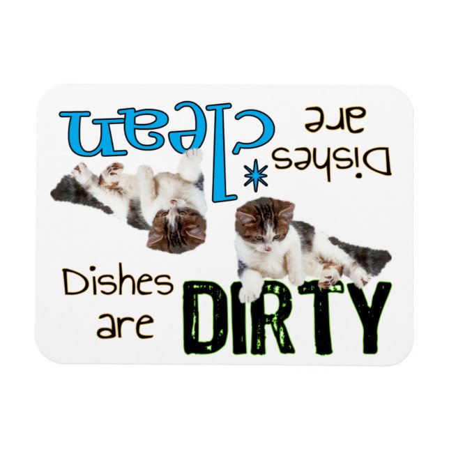 Magnet für spielerische Cat Rectangle Geschirrspül (Horizontal)