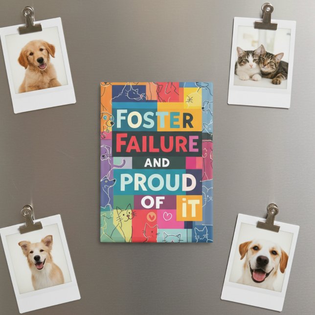 Magnet für Tierversagen bei Pflegeeltern (Pet Foster Supporter refrigerator magnet)