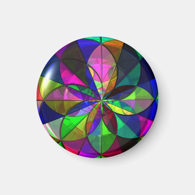 Magnet für verklebtes Glas (geometrisches Design) (Vorne)