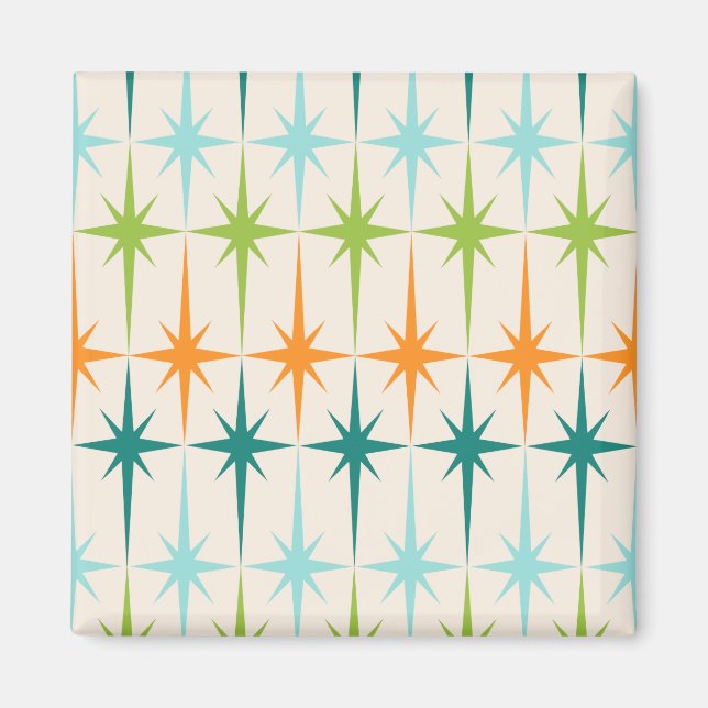 Magnet für Vintage geometrische Sternexplosionen (Vorne)