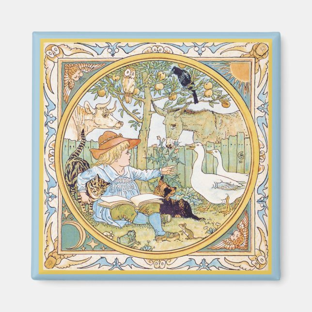 Magnet für Vintage Tiere (Vorne)