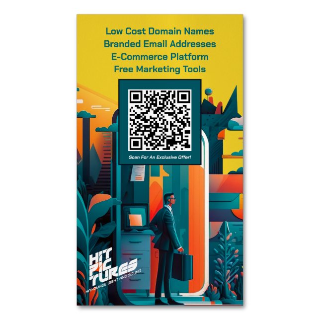 Magnet für Visitenkarten-Set (Vorderseite Vertikal)