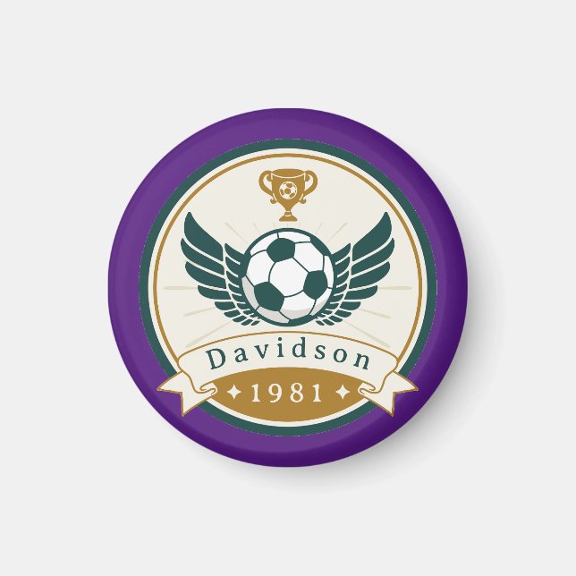 Magnet - Fußball - Personalisiert - Name hinzufüge (Vorne)