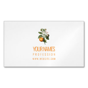 MAGNET-GESCHÄFTSKARTE: ORANGE BLOSSOM MAGNETISCHE VISITENKARTE