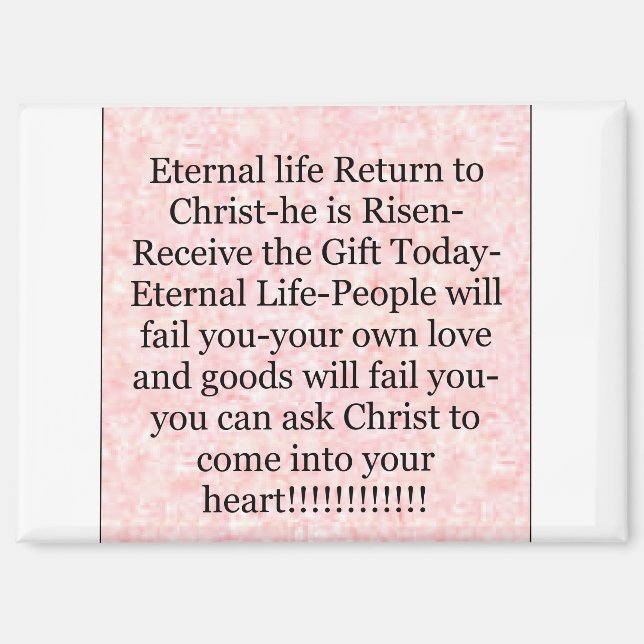 Magnet 'Geschenk heute ewiges Leben' (Vorderseite)