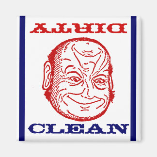 Magnet Geschirrspüler Mann Clean dirty optische Tä