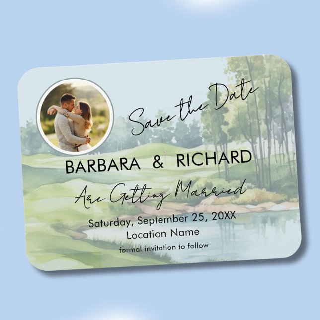 MAGNET Golf Theme Photo Wedding Save the Date (Von Creator hochgeladen)