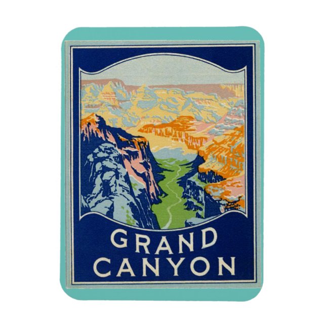 Magnet, Grand Canyon, Jahrgang Kunst Magnet (Vertikal)