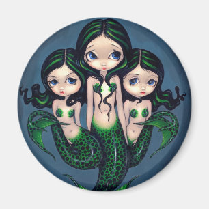 Magnet "Green Mermaid Triplets"