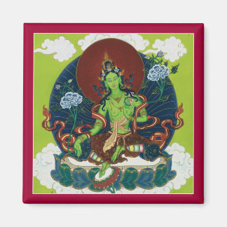 MAGNET Green Tara - Quadratmagnet
