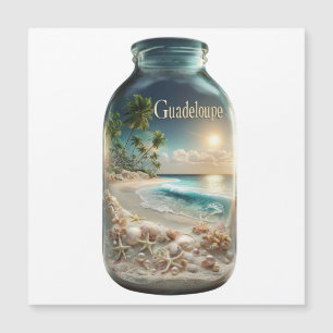 Magnet Guadeloupe Strand im Glas