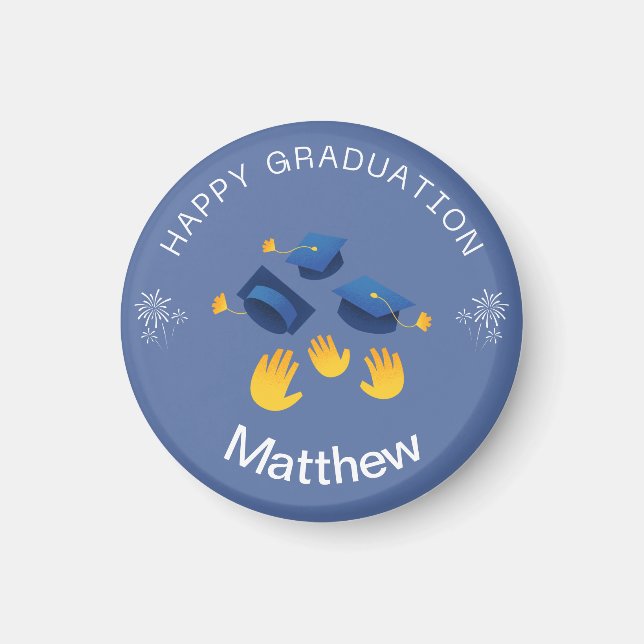 Magnet - Happy Abschluss Personalize - Name hinzuf (Vorne)