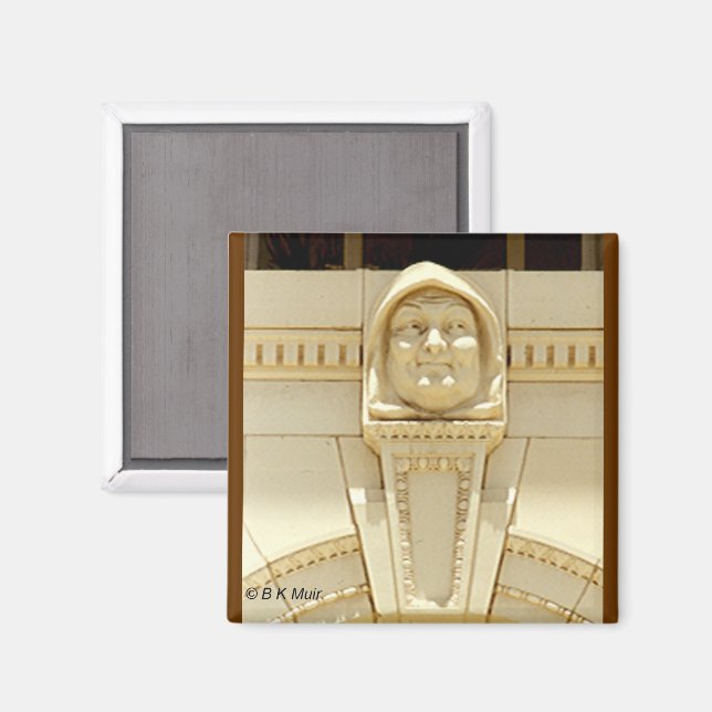 Magnet - Happy Monk (Vorderseite/Rückseite)