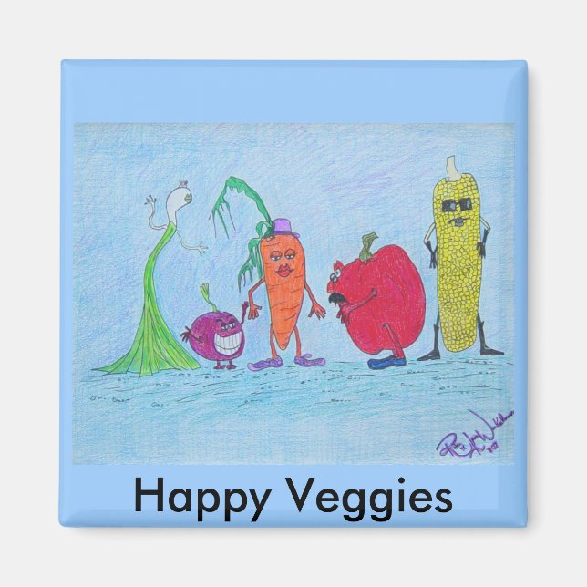 Magnet - Happy Veggies (Vorne)
