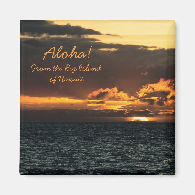 Magnet: Hawaii Sunset (Platz) Magnet (Vorne)