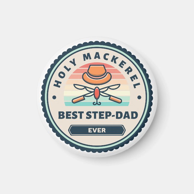 Magnet - Heiliger Mackerel! Bester Step-Vater für  (Vorne)