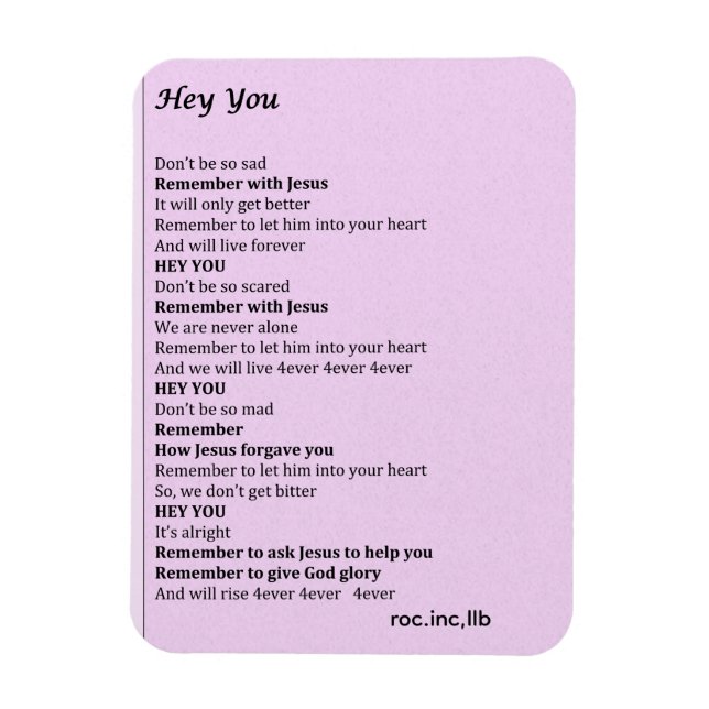 Magnet, "Hey du" Magnet (Vertikal)