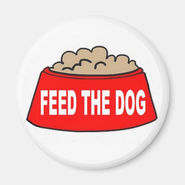 Magnet Hund Food Bowl Red Fütterte den Hund (Vorne)