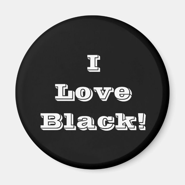 Magnet I Liebe Black (Vorne)