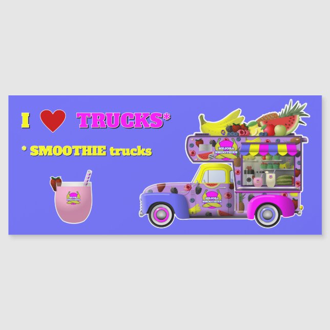Magnet I Liebe LKW (SMOOTHIE Trucks) (Vorderseite)