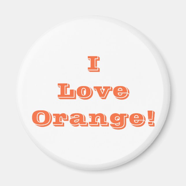Magnet I Liebe Orange (Vorne)