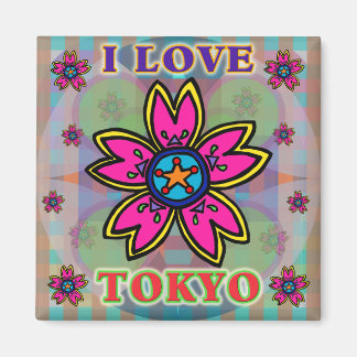 Magnet "I LIEBE TOKYO" Blume