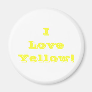 Magnet Ich liebe Gelb