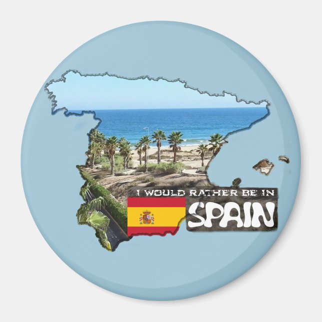 [Magnet] Ich würde lieber in Spanien sein Magnet (Vorne)