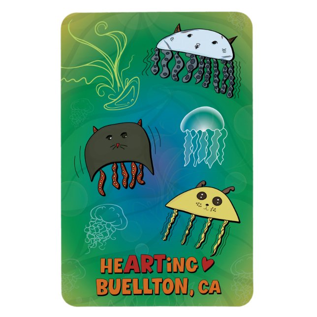 Magnet - Jellies Everywhere - Buellton.Art (Vertikal)