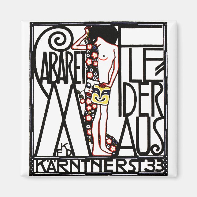 Magnet: Jugendstil - Cabaret Fledermaus Magnet (Vorne)